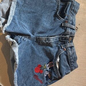 Old Navy Denim Minnie Embroidered Girls' Shorts - Blue